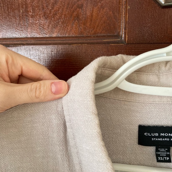 Cotton linen blend dress shirt - Picture 3 of 8